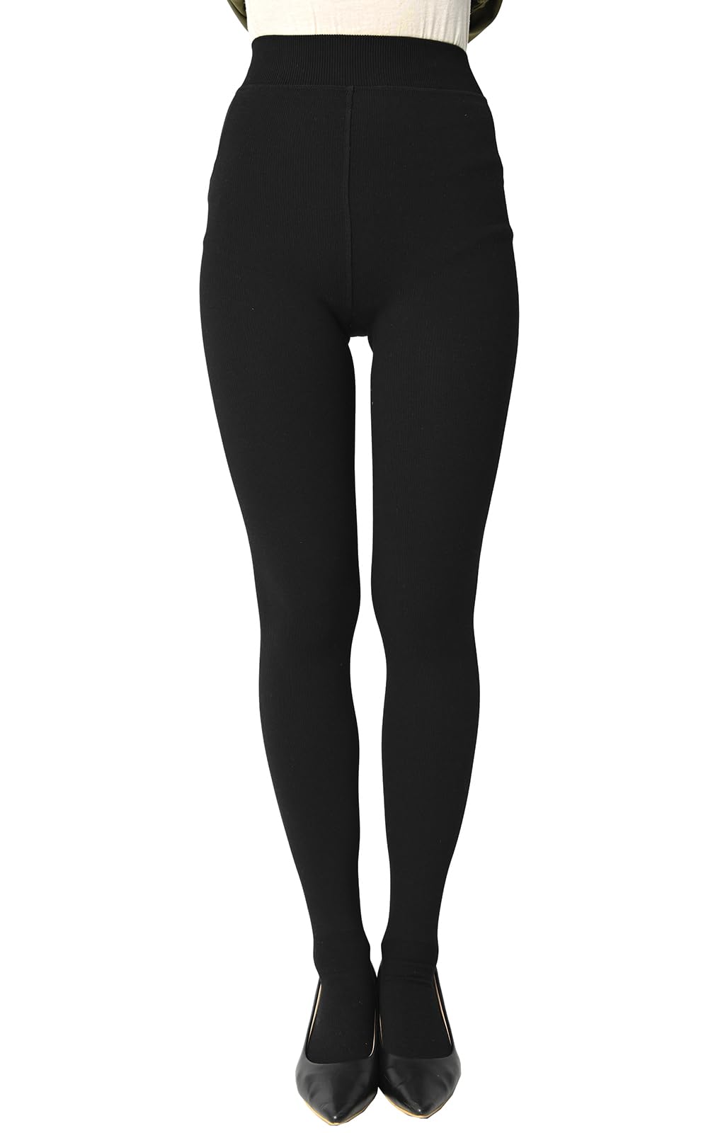 

Большие размеры, плотные, теплые, с начесом, эластичные, хлопковые, в рубчик, черные [JANJAM] женские колготки, подкладка, ткань, смесь, чулочно-носочные изделия, нижнее белье, зима, LL-4L