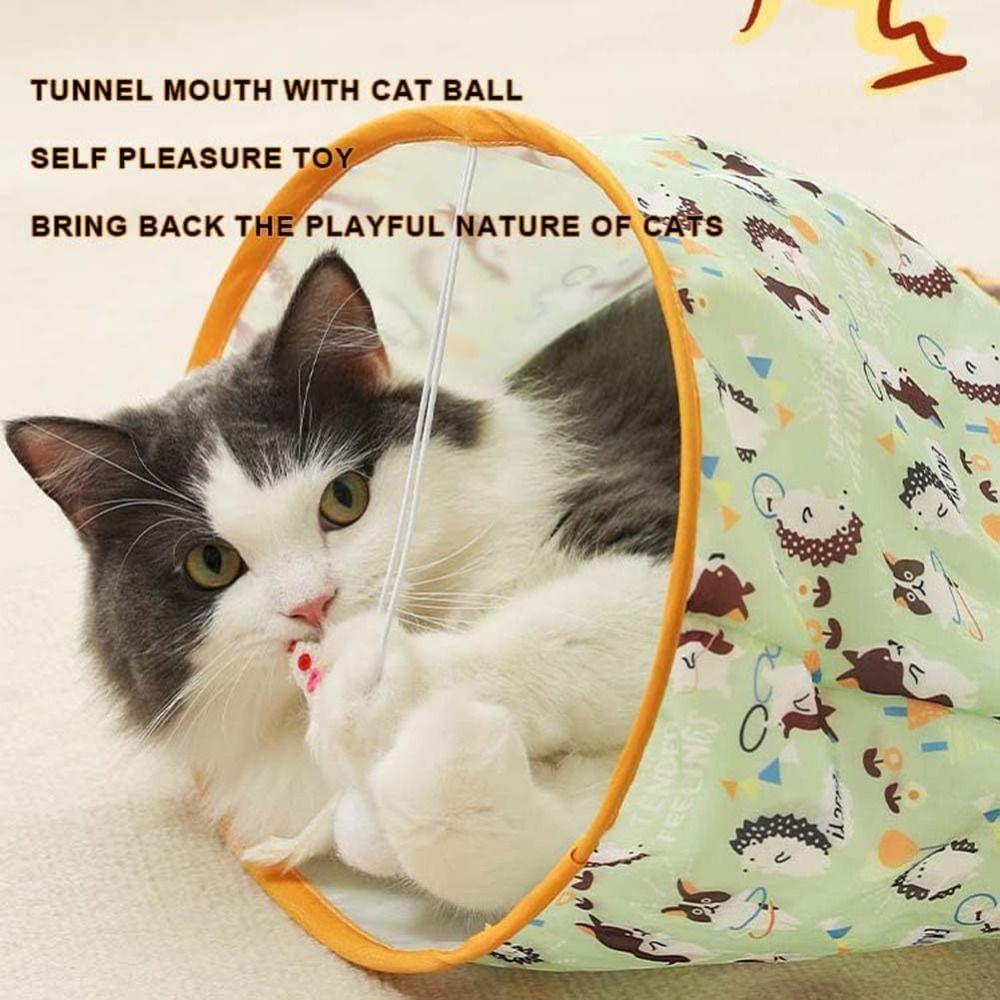 Collapsible Cat Toys Drill Bag Bite Resistant Cat Interactive Toy Cat Tunnel Bag  Small Animal