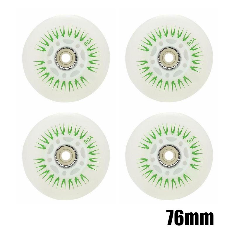 4pcs Outdoors Skate Wheels Pu Wheels Flash Inline Led Lighting Skating Wheels For Free Skate Sliding Roller Skating Shoes