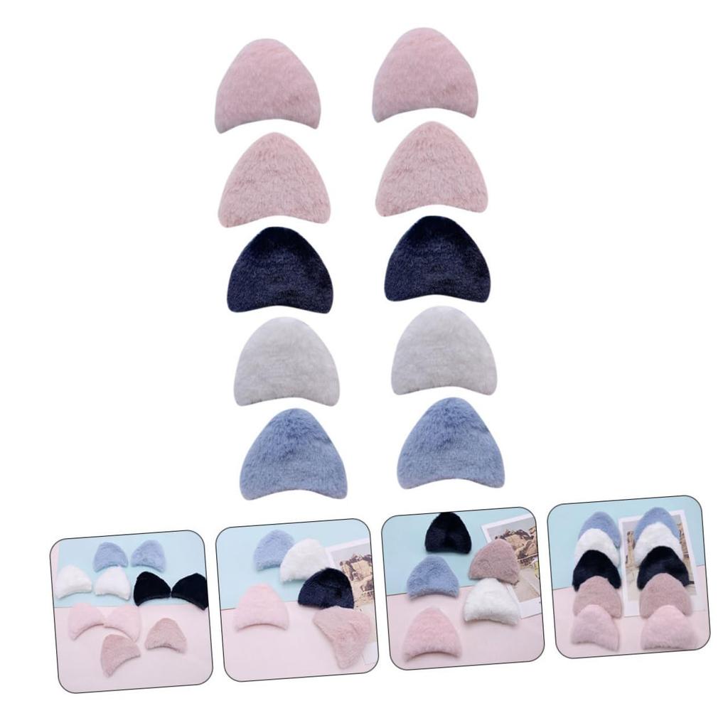 [POPETPOP] 10 Pieces Rabbit Ears Hair Accessories Animal Ear Headbands for Cat Hair