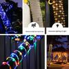 Solar LED Rope Lights Fairy Tube Light String Outdoor Waterproof Lawn Lamps 8 Mode for Home Garden Patio Wedding Roof Decoration