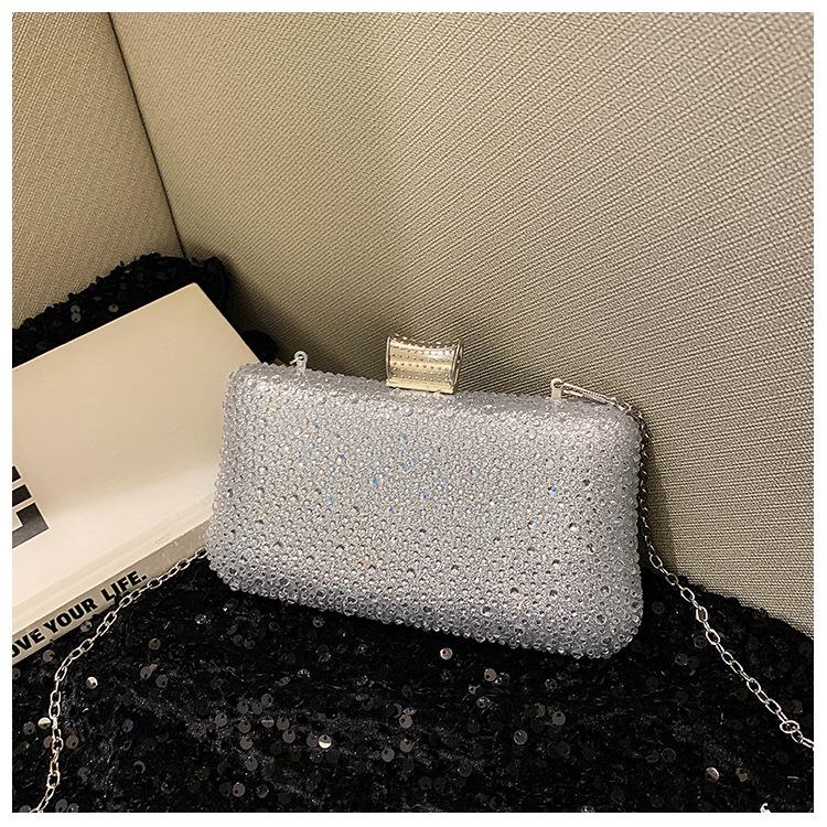 Bolso de Fiesta Brillante para Mujer Bolso de Cena de Celebridad con Diamantes Calientes Bolso de Mano de Pedrería de Lujo Bolso de Noche para Fiesta