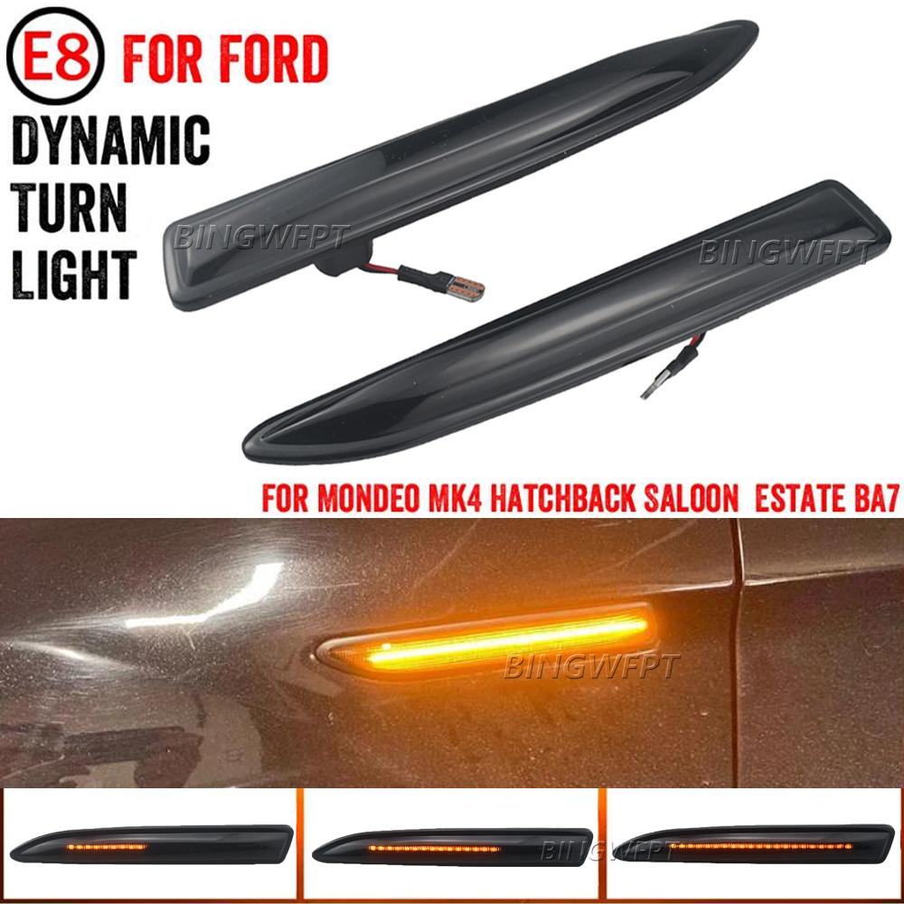 1Pair Dynamic Led Turn Signals Side marker light Lamp For Ford Mondeo Mk4 Hatchback Saloon Estate (BA7) 2007-2015