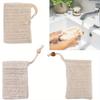 Soap Bag Set Natural Ramie Mesh Exfoliating Double Layer Foam Soap Protection Eco Shower Sponge Bag Loofah Bathroom Essentials