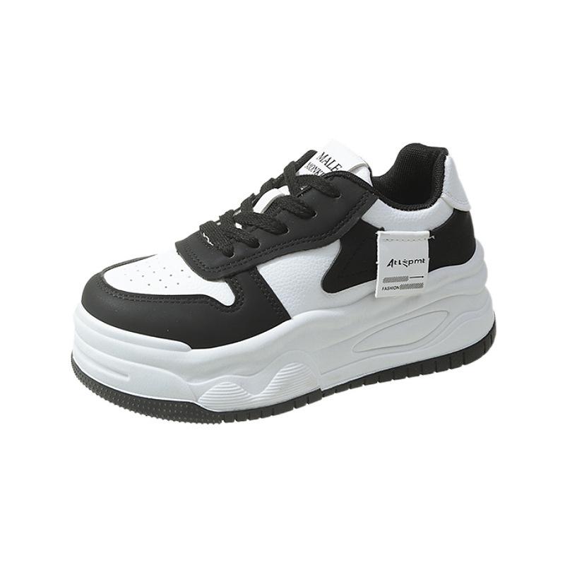 Panda little white shoes women's 2025 spring and autumn new casual thick-soled heightening dad shoes muffin sole small board shoes