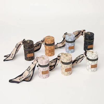 Mini Retro Coin Purse Classic Pouch With Scarf Decor Zipper Portable Multifunctional Lipstick Bag