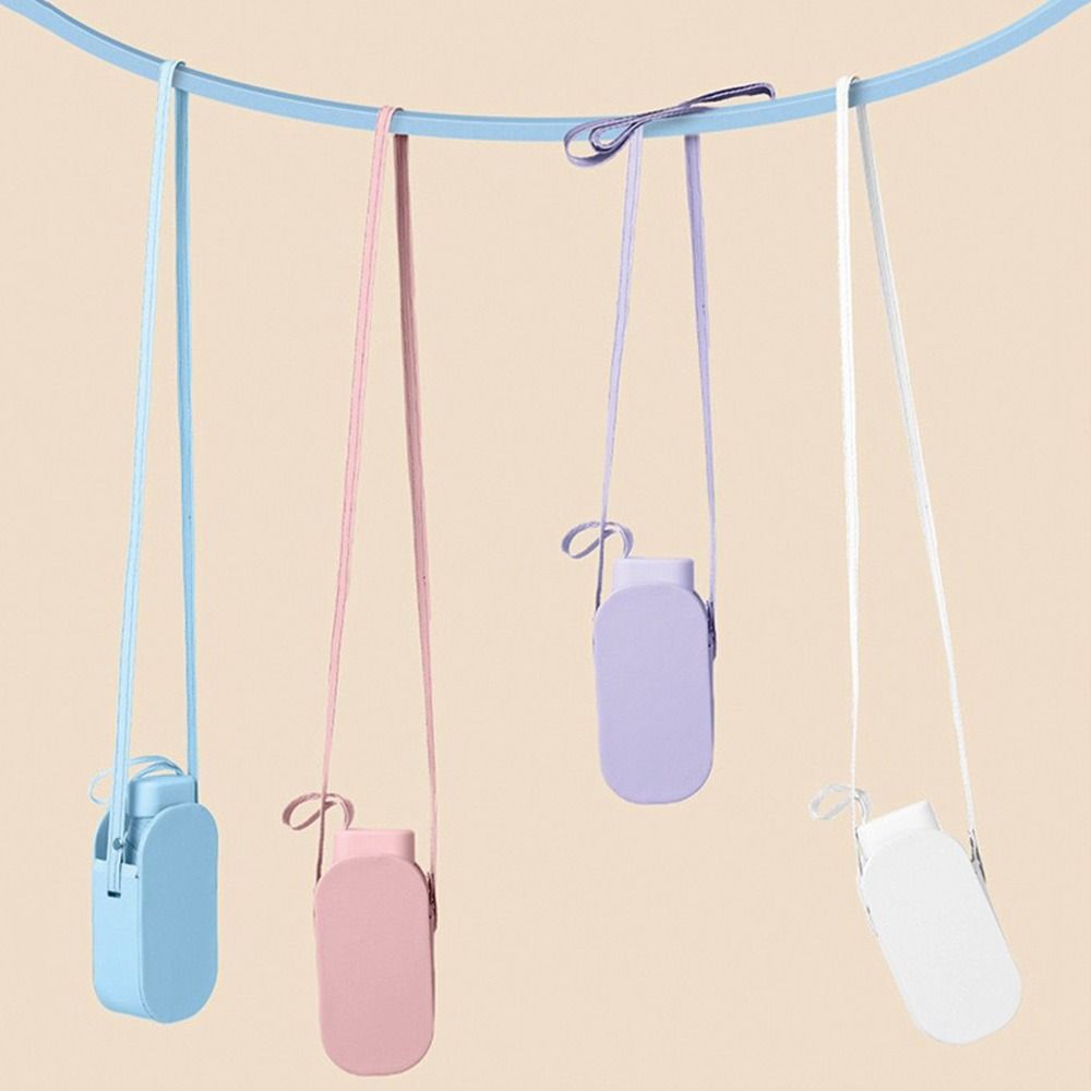 Five Fold Portable Sunshade Umbrella Sling PU Leather Case Hand Operated Parasol Travel