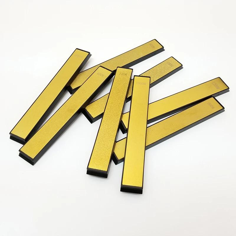 Professional Golden Diamond Plate Kitchen Knife Sharpener Stone Whetstones Knife Sharpening Tool
