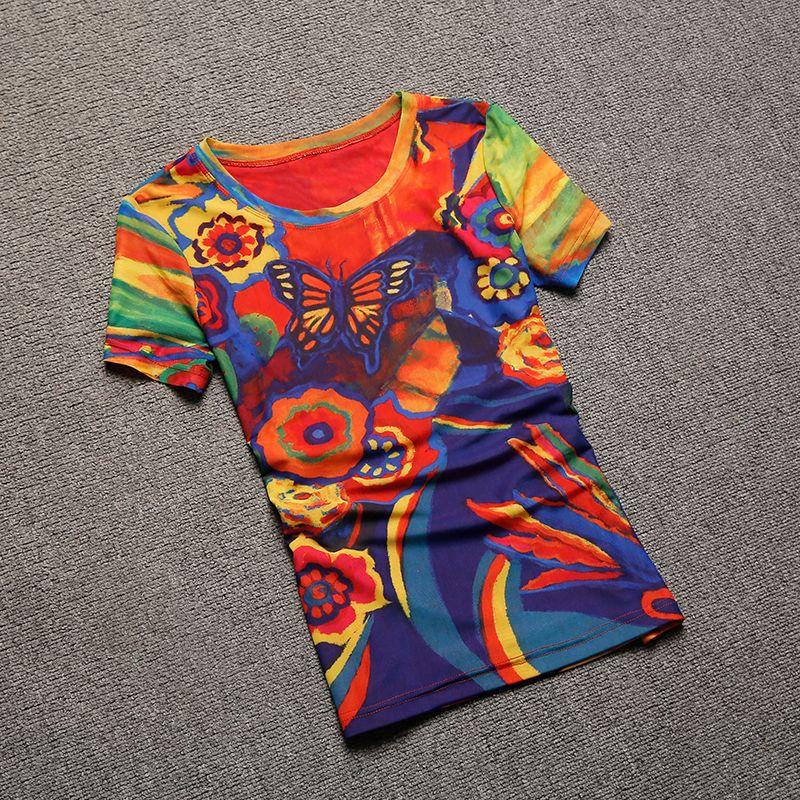 

Beautiful Shirt Silm Thin Mesh Short Sleeve T-Shirt Color M