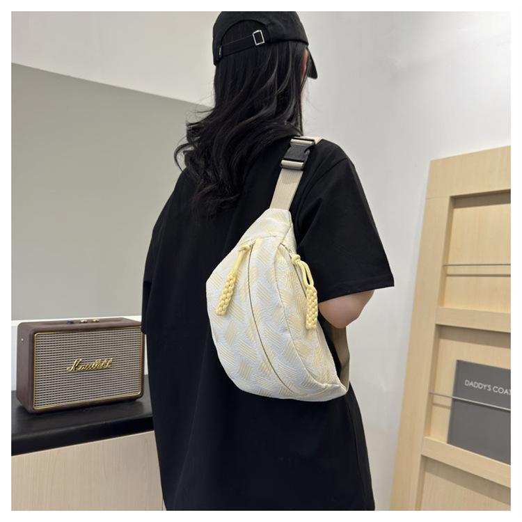 Women Oxford Sling Bag Large Capacity Crossbody Chest Bag Casual Shoulder Backpack Lightweight Travel Waist Pack