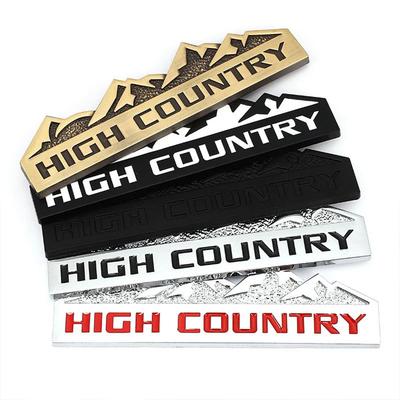 Autocollant Logo Lettres Métal 3D High Country Emblème Latéral d'Aile Badge Arrière de Coffre de Voiture Pour Accessoires Auto