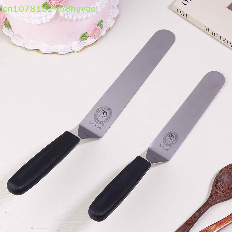 6/8/10 Inch Icing Spatula Angled Stainless Steel Palette Knife Curved Offset Blade Frost Cream Spatula For Cake Pastry Baking