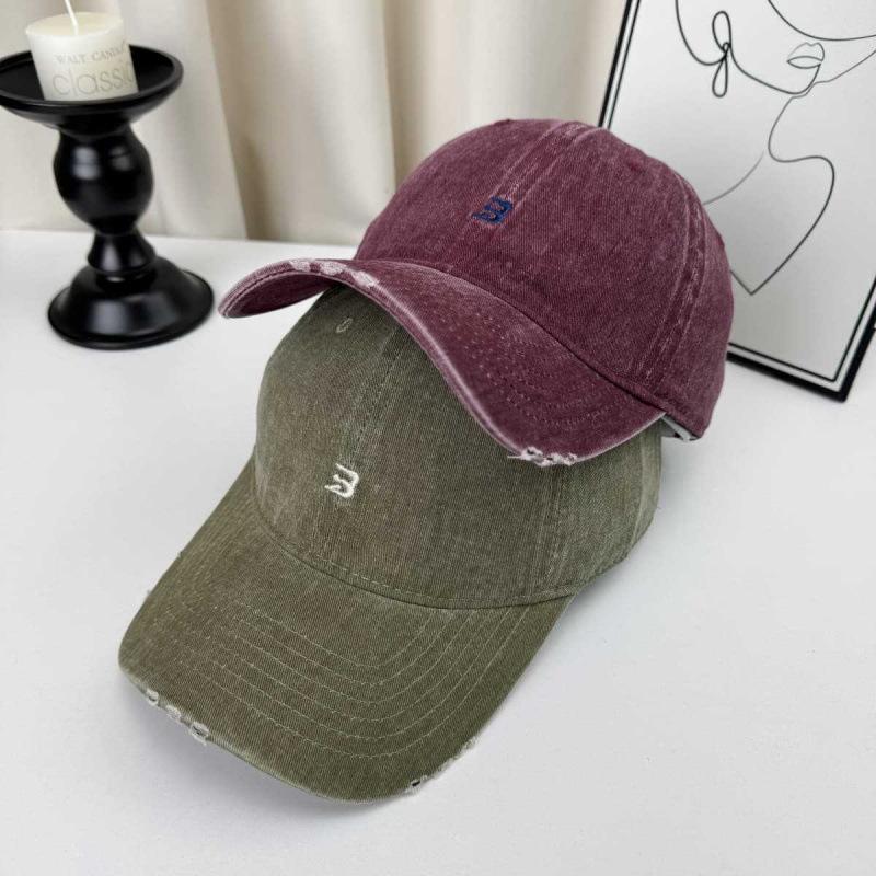 Versatile Ripped Baseball Cap Men's and Women's Embroidered Soft Top Breathable Outdoor Travel Sunscreen Shade Cap