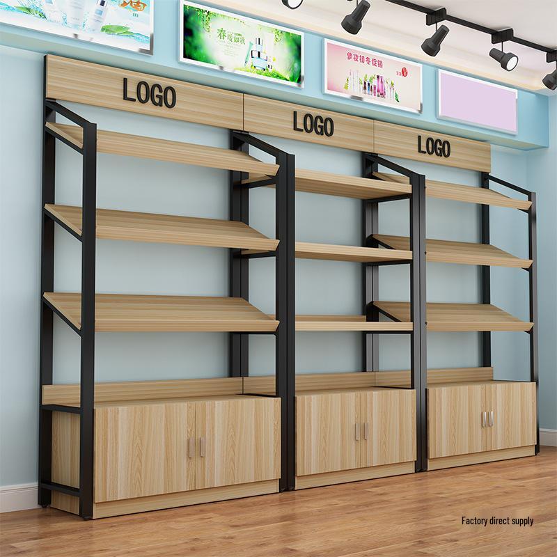 Multi-Layer Slanted Display Stand for Cosmetics and Snacks