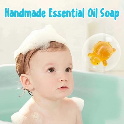 4Pcs Handmade Essential Oil Soap for Kids Natural Ingredients Moisturizing Soap