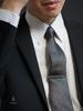 Tie Clip for Made In Genuine Alligator for Men [Tabarat] Men, Japan, Leather, Brass, Clip, (Black)
