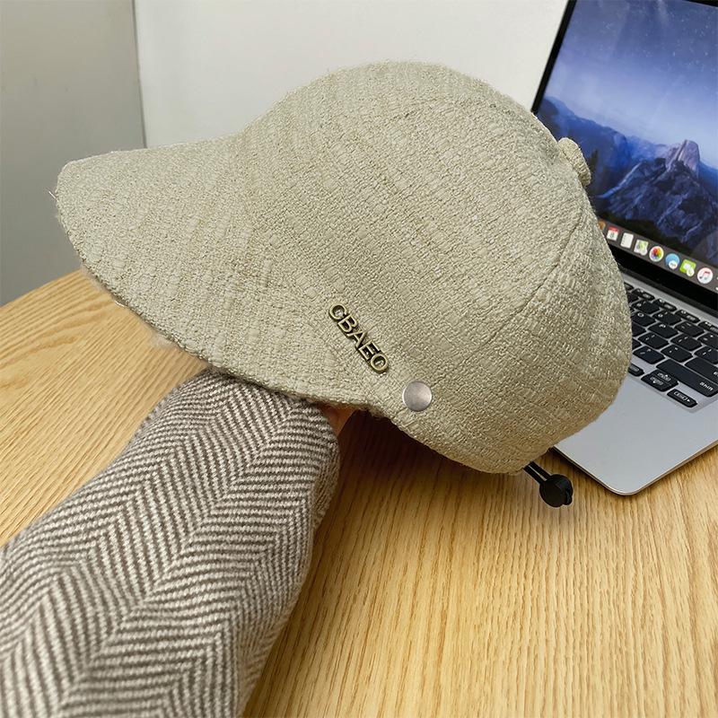 

Плюшевая шляпа-панама в корейском стиле Zhao Lusi - Двусторонняя, теплая и универсальная для осени/зимы One Size