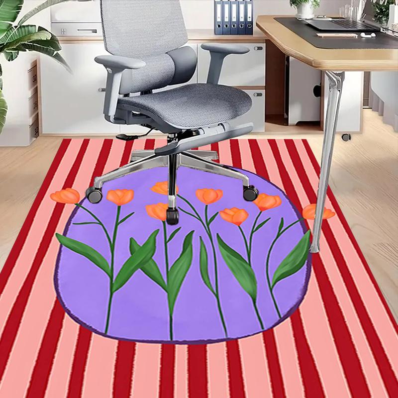 1pc Tulips Easter Area Rug Soft Flannel Floor Mat for Living Room, Bedroom and Carpet, Sofa Coffee Table Floor Mat, Decorative Rug q10