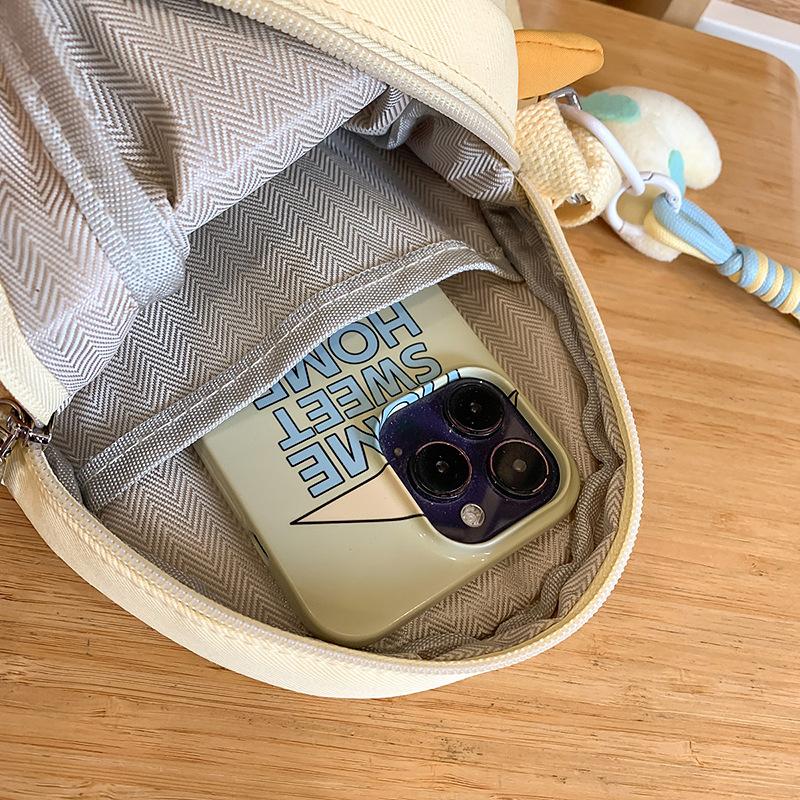 Ins New Cartoon Casual Mobile Phone Storage Bag Cute Soft Girl Student Daily Go Out Versatile Portable Oblique Span Bag
