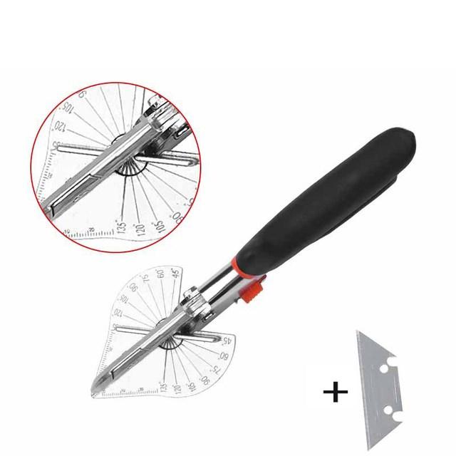 Multi-angle Bevel Scissors, With Adjustable Gusset Cutting Blades, From 45 Degrees To 135 Degrees, With 10 Blades And Wrenches