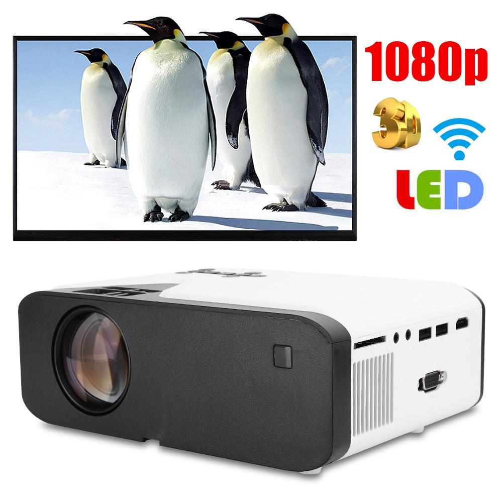 LCD Projector High Definition Built In Speaker 1280x720p for Home Office