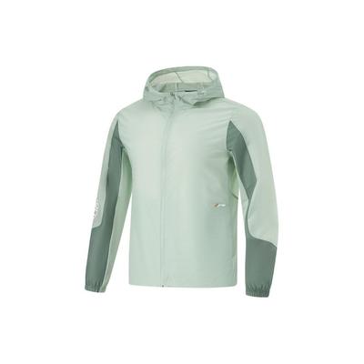 Colorblock Windbreaker mit Kapuze Herren Oberbekleidung Hellmoosblau AFDU409-2