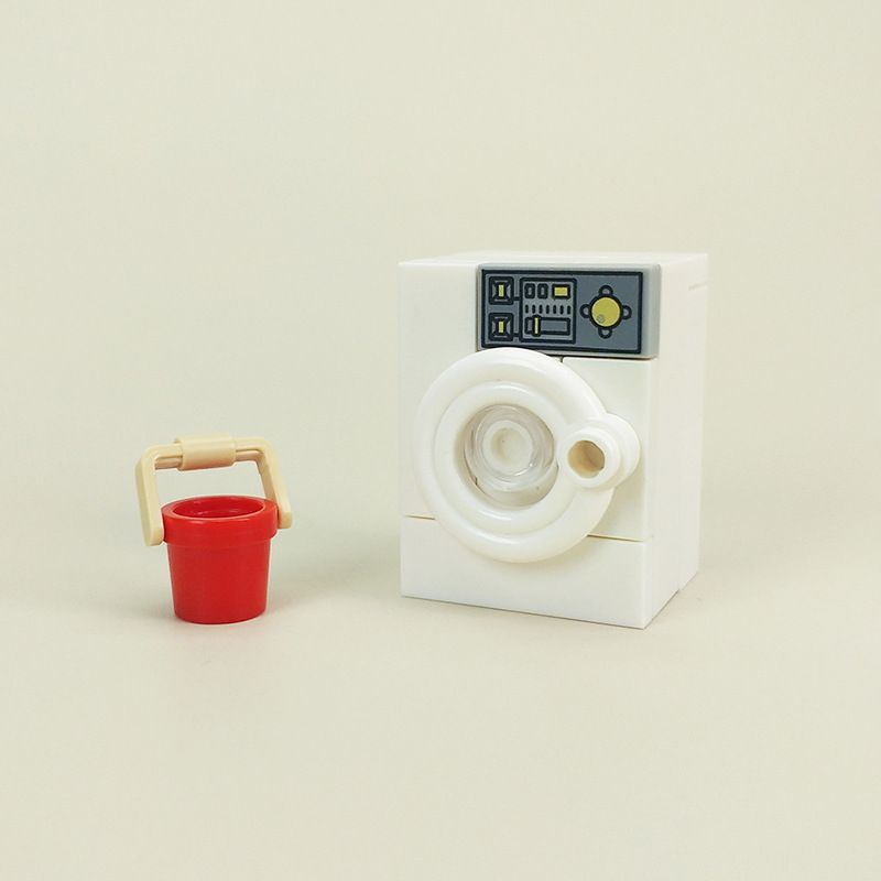 MOC Small Modern Home Particle Sofa TV Cabinet Interior Decoration Furniture DIY Building Blocks