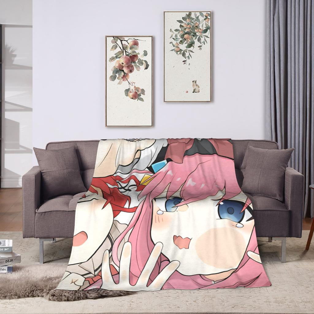 Bocchi the Rock Flanelldecke Winter Super Warme Kuscheldecke für Jungen Mädchen Schlafzimmer Bequeme Tagesdecke Sofabettbezug