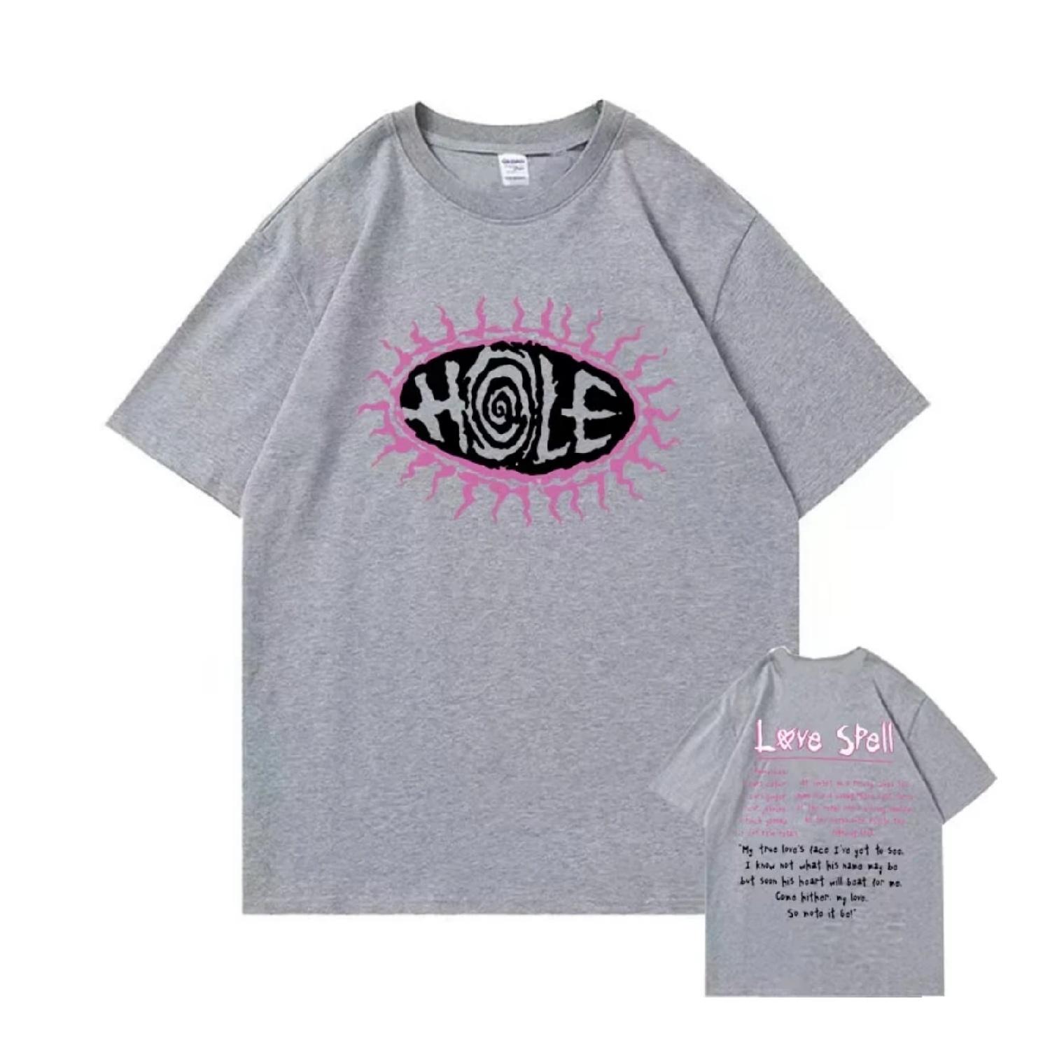 

Hole Love Spell Lyrics T Shirt Vintage Hip Hop Men Women Oversized Tshirt Courtney Love Beautiful Monsters 90s Rock Band T-shirt XXXXXL чорний