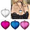 Elegant Heart Pendant for Choker Necklace Making Stylish Necklace Bead for DIY Necklace Jewelry Making Pendant with Hole