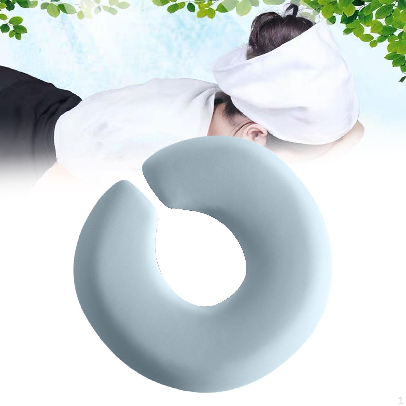 

Массажная подушка для лица с эффектом памяти, дышащая, дорожная подголовник, подставка для лица 30,5 см x 5,5 см светло-синий