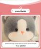 Cute Black-Gray Large-Eyed Kitten Plush Toy – Children's Cartoon Cat Doll