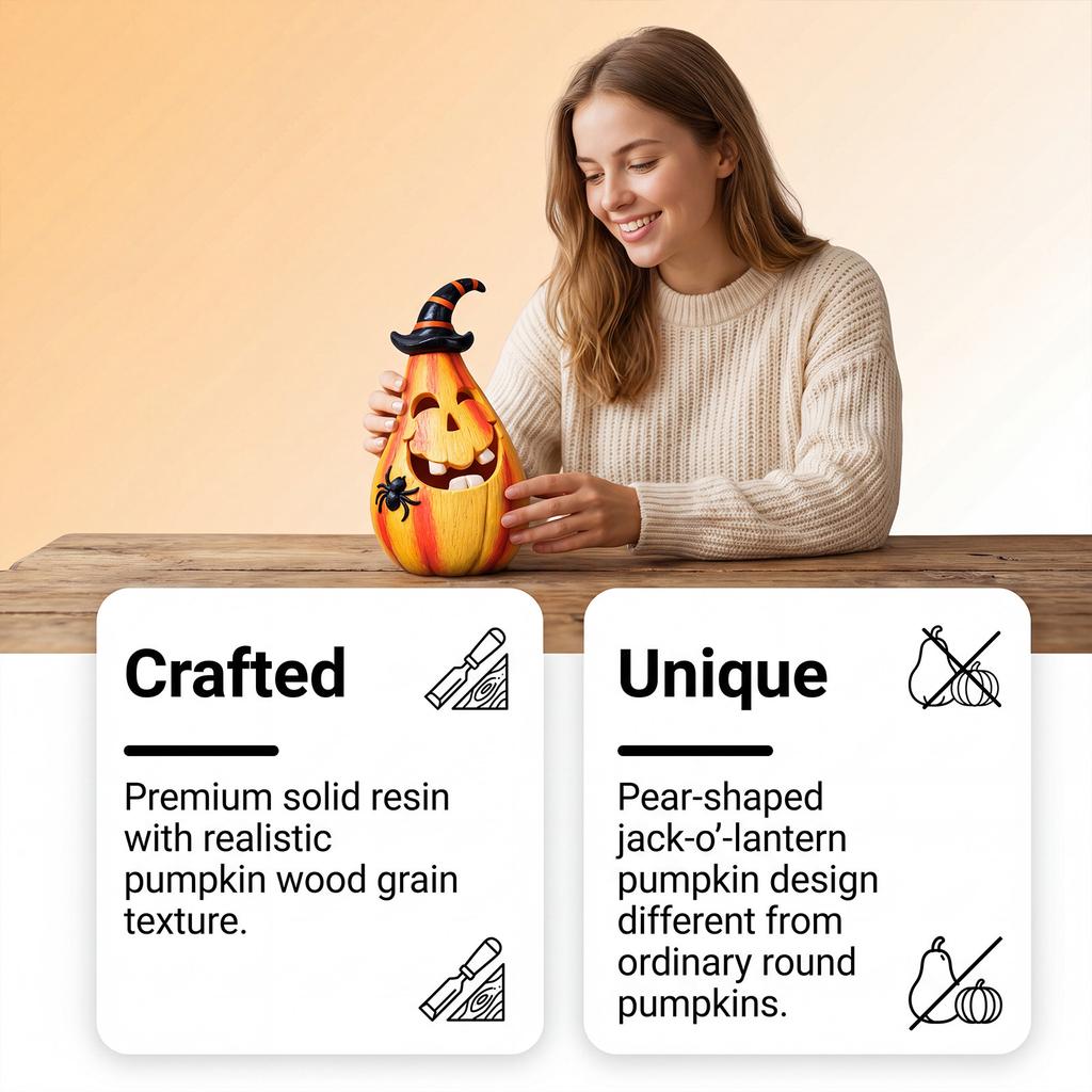 DOWMOO Halloween Pumpkin Decorations Festival Party Atmosphere Home Creative Decoration Ornaments Simulated Pumpkin less