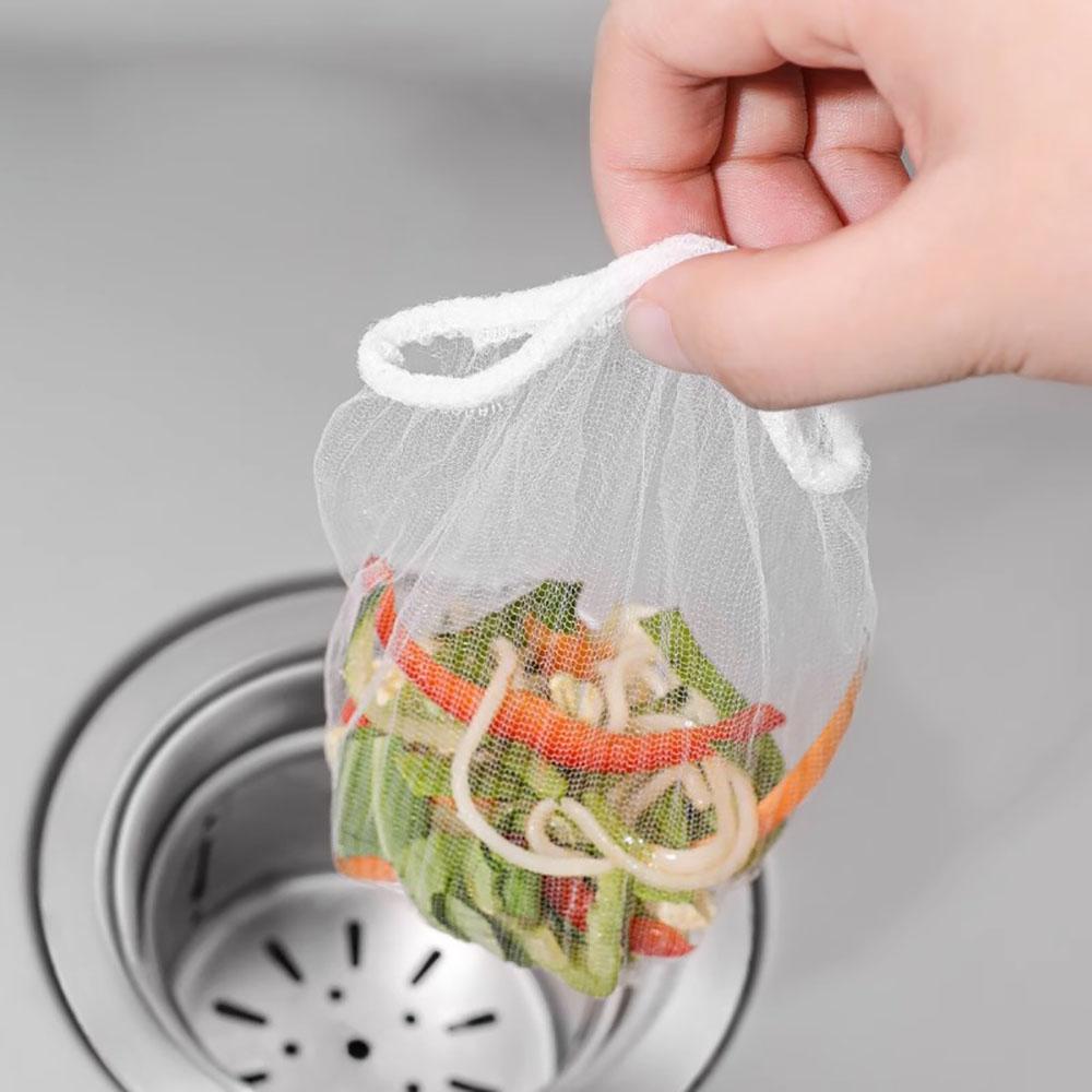 30-300Pcs Disposable Kitchen Sink Filter Sewer Drain Anti-blocking Garbage Bag Pool Leak Mesh Bag Mesh Strainer Sink Garbage Net