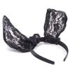 Women Cosplay Lace Hairband Rabbit Ear Headband LolitaStyle MaskedParty Headwear