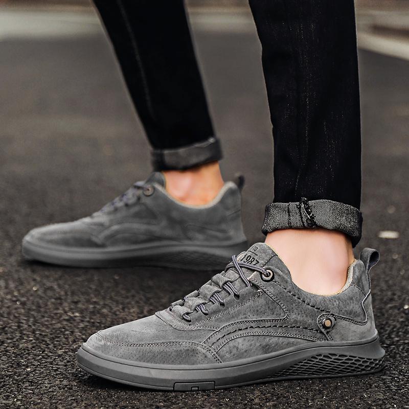 High Quality Men's Shoes Fashion Genuine Leather Casual Shoes Breathable Walking Sneakers Comfortable Sport Shoes Handmade Flats