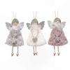 Enfeites de Boneca Anjo Festivos para Árvore de Natal, Decoração de Pendurar de Pelúcia, Multicor, 3 Peças