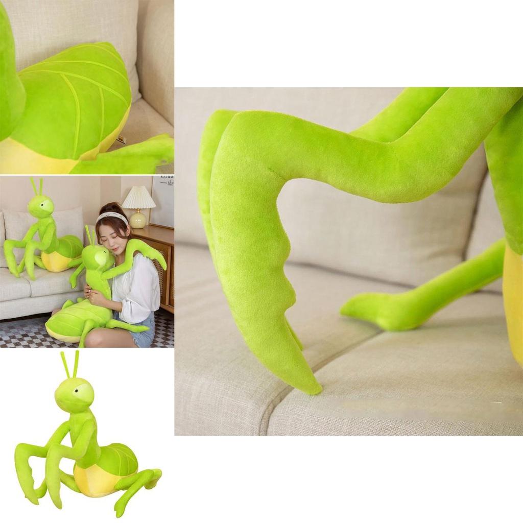 Large Plush Praying Mantis Stuffed Toy Super Soft Short Plush Cute And Creative Doll For Wholesale