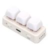 3 Key Keypad Bluetooth USB Programmable RGB Backlit 3 Key Macro Mechanical Keyboard for DIY Gaming Working White
