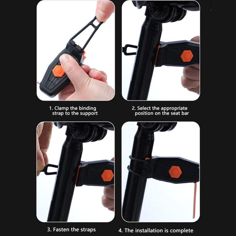 Foldable Bike Taillights Multifunctional Charging Bicycle Rear Light LED Cycling Rear Lamp  Night