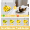 Self Adhesive Banana Hook Under Cabinet Foldable Banana Hanger Hook Under Counter Banana Hook to Keep Bananas Fresh Heavy Duty Metal Banana Holder