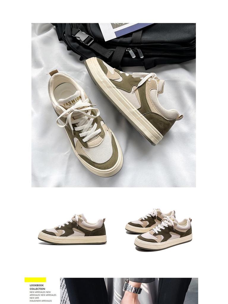 2024 Spring Canvas Fashion Shoes: Korean Style Trendy Men's Breathable Casual Sports Shoes.