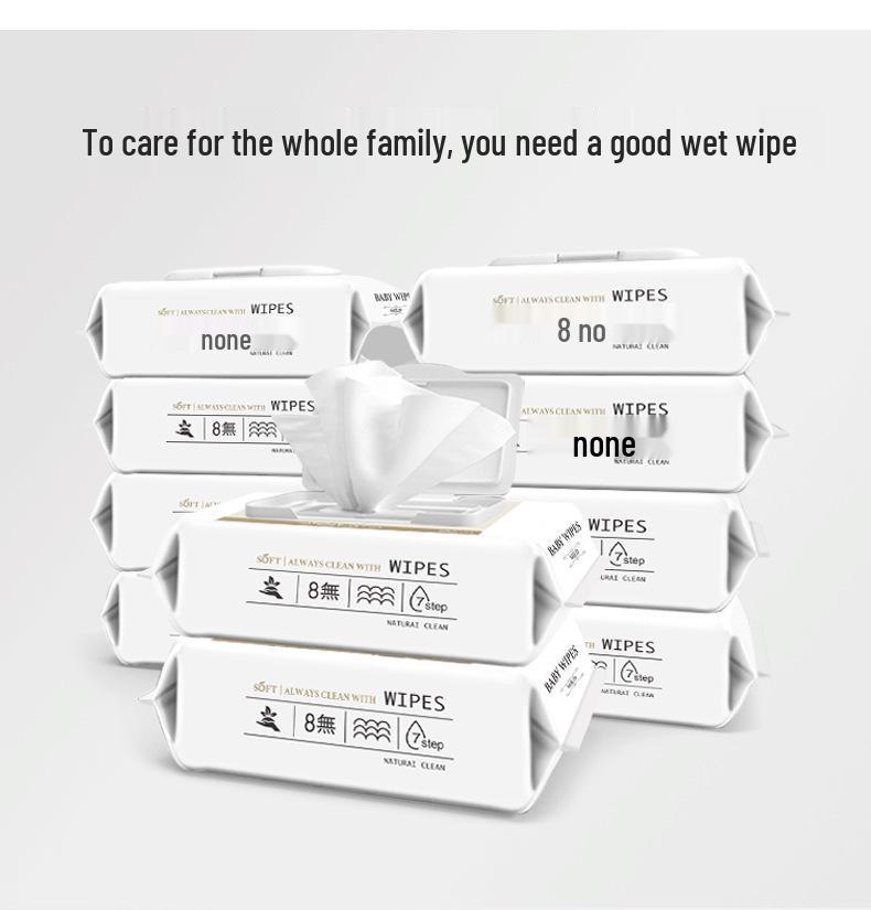 

Детские влажные салфетки Bi C - 80 штук для новорожденных, детей и взрослых: Мягкие влажные салфетки для очищения рук и рта