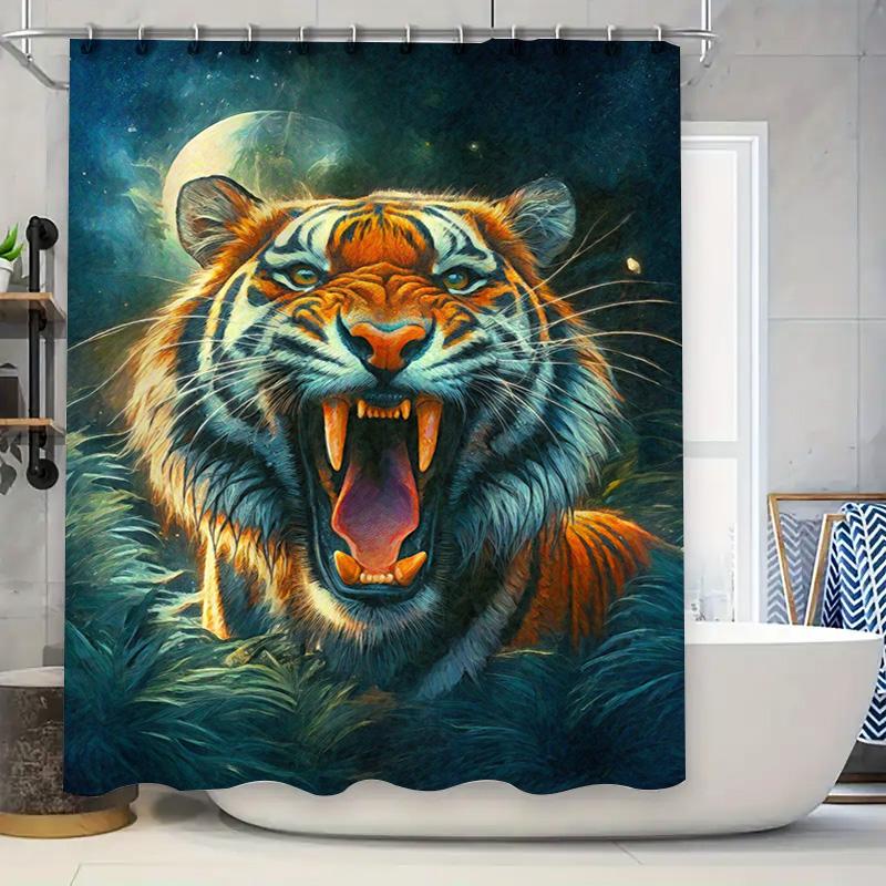 

Vibrant Floral Watercolor Shower Curtain Waterproof Decorative Fabric Bath Mat72 X 72 Inches W60H190(CM)-1 Pcs