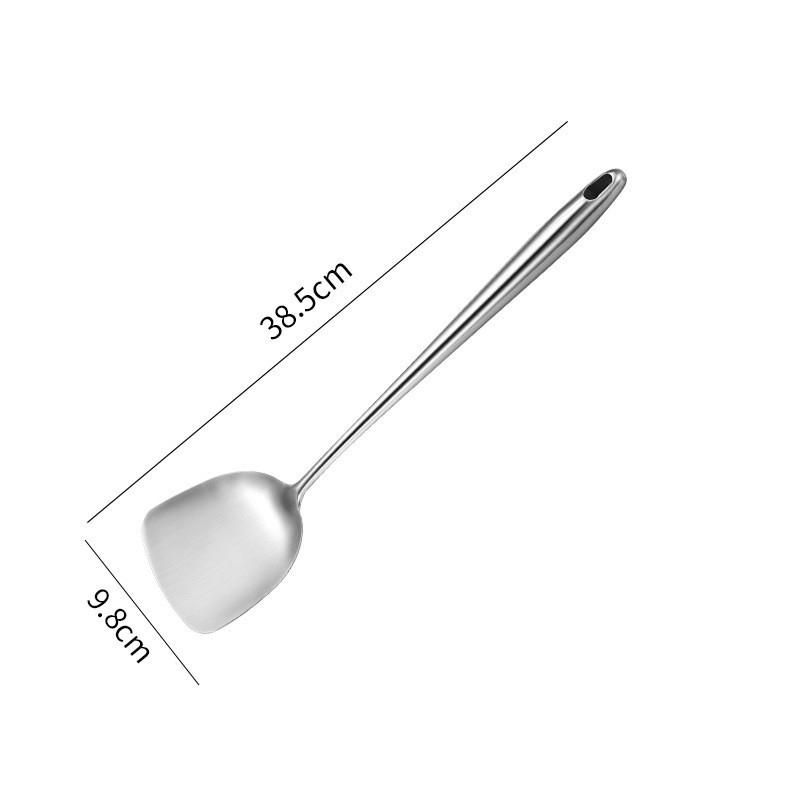 Stainless Steel Kitchen Utensil Soup Ladle Solid & Slotted Turner Wok Spatula Kitchen Colander Strainer with Ergonomic Handle