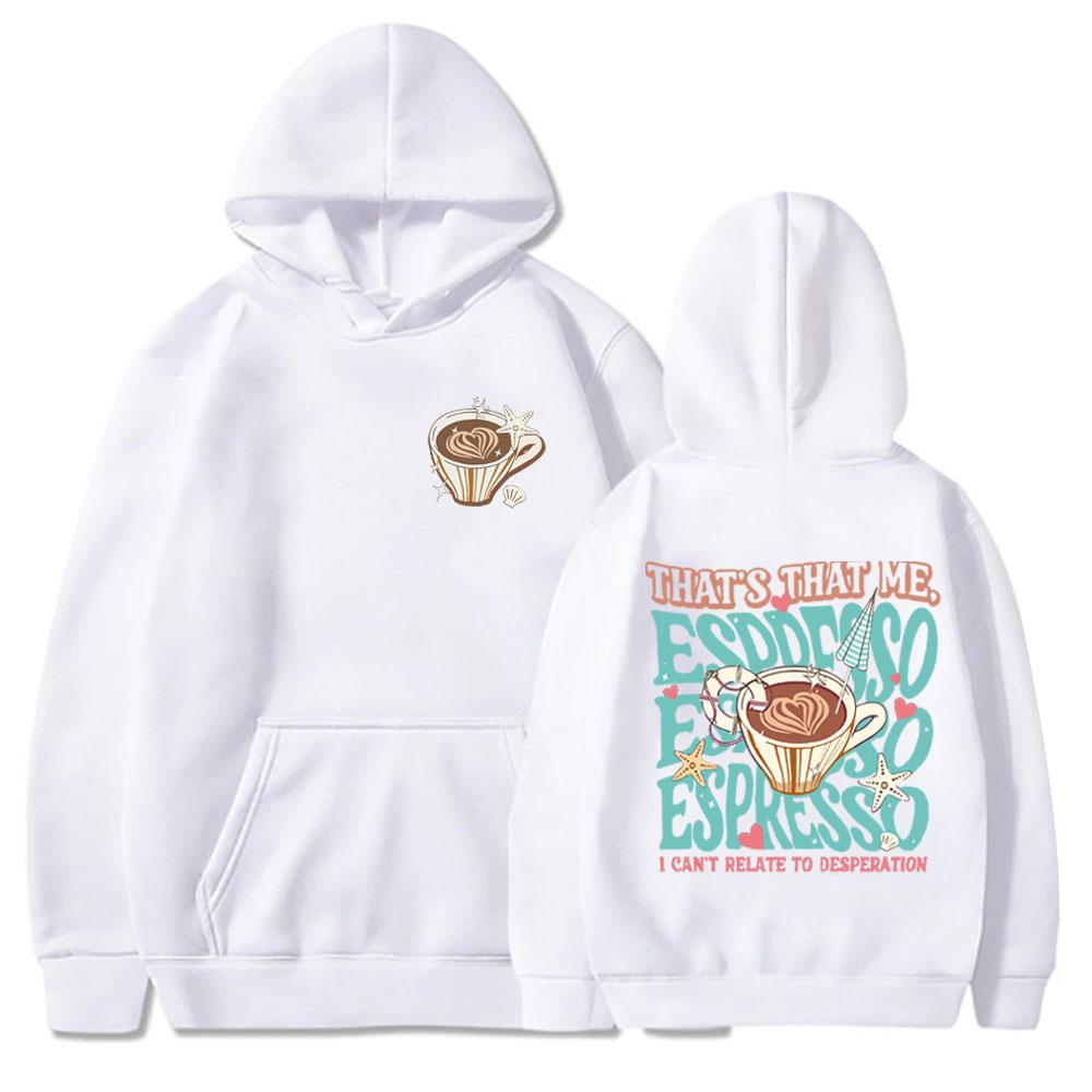 Sabrina Carpenter Espresso Hoodie Sabrina Carpenter Album Merch Fan Gift Unisex Harajuku Long Sleeve Sweatshirts