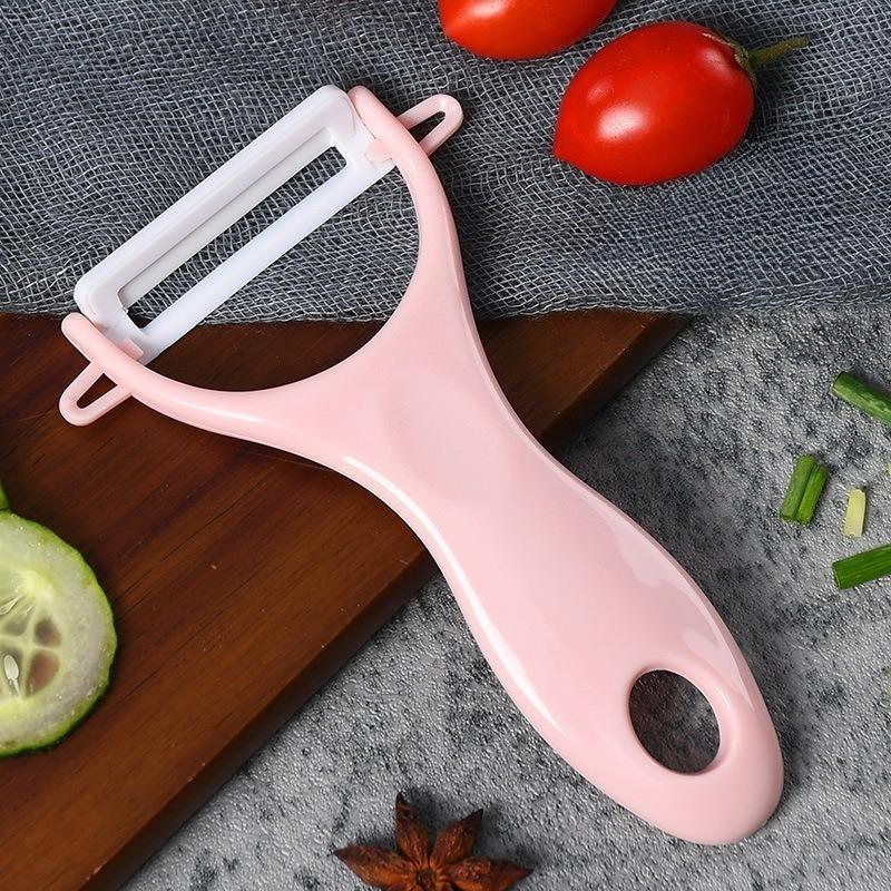 for 4 Color Vegetable Fruit Peeler Kitchen Potato Carrot Cucumber Peeler Peeling Kitchen Gadgets Ceramic Peeler розовый
