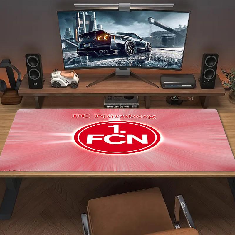 1.FC Nürnberg Logo Color Mouse Pad Large Gaming Table Cushion Non-slip Laptop Tablet Big Mousepad XXL Mat Mini PC Playmat With Lock edge