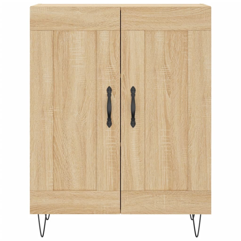 Vidaxl Witrynka, Dąb Sonoma, 69,5X34X180 Cm, Materiał Drewnopochodny
