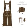 Oktoberfest Bavarian Men's Lederhosen with Suspenders